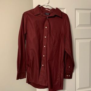 Chaps men’s dress shirt red/burgundy size 32/33